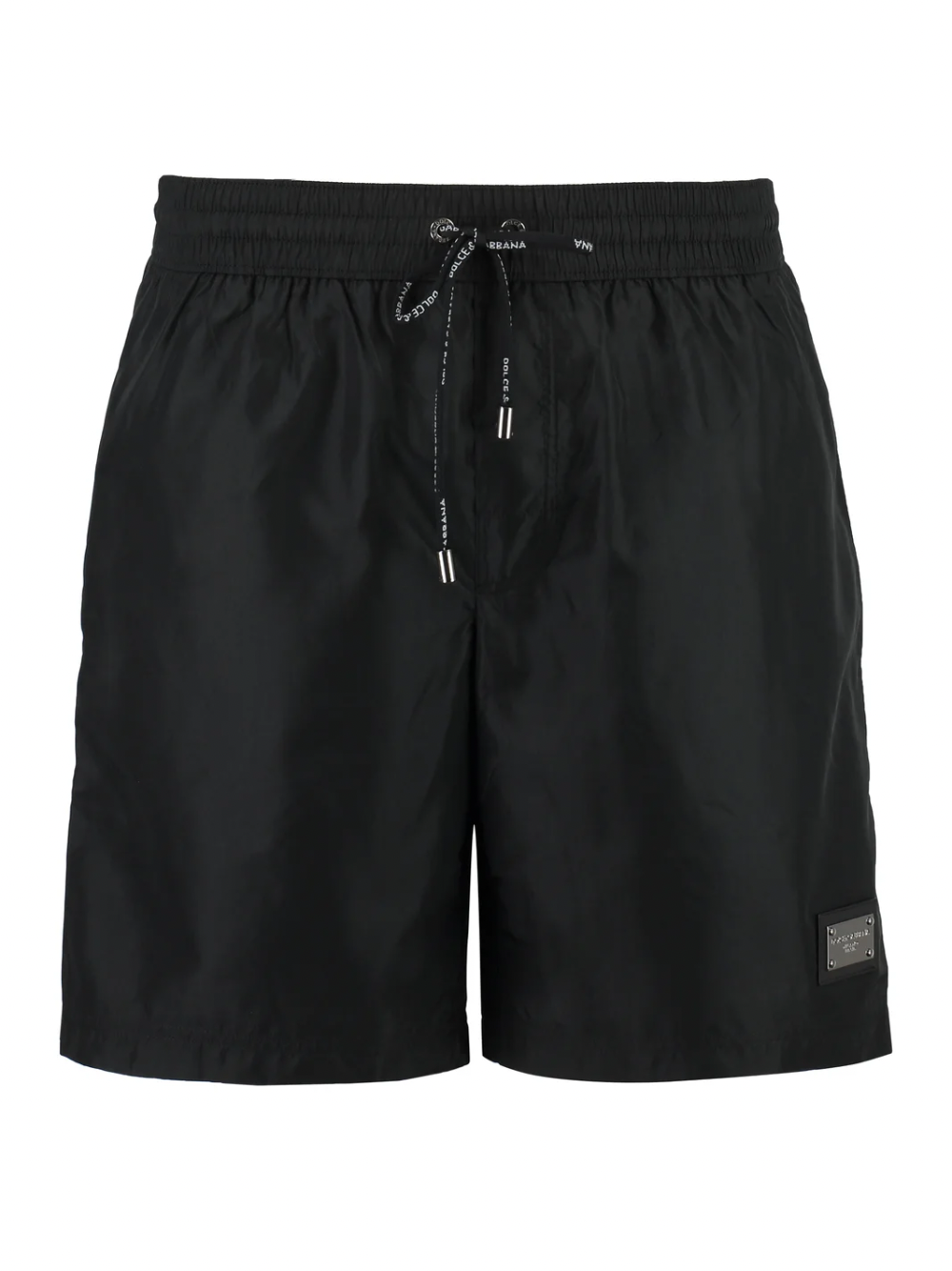 Dolce & Gabbana Plate Drawstring SwimShorts Black