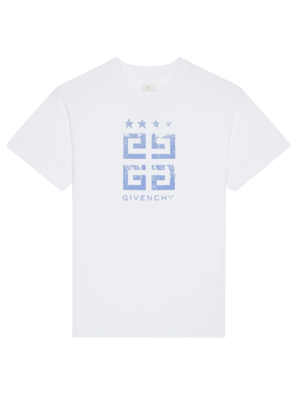 Givenchy 4G Stars T Shirt White/Blue