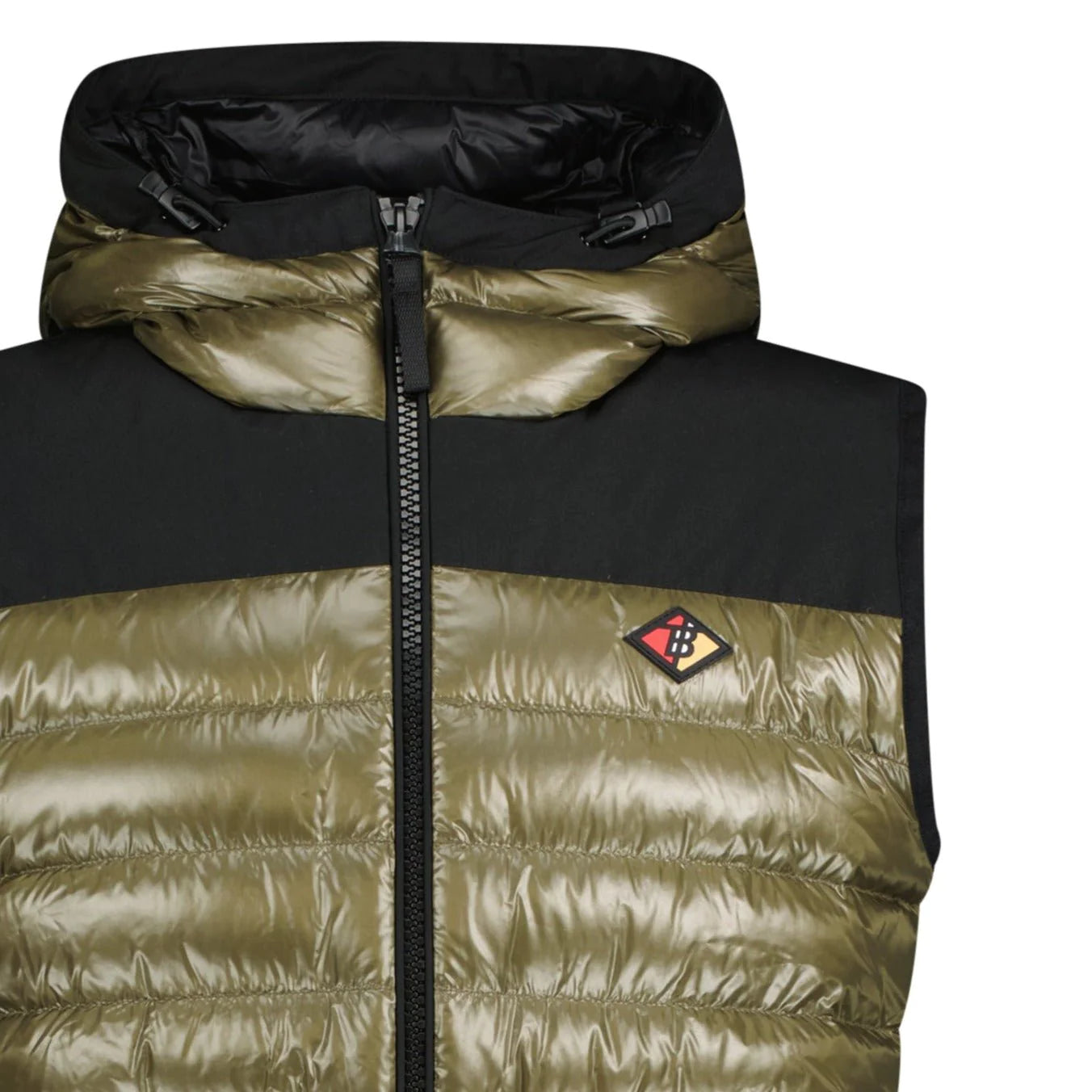 BURBERRY TB LOGO DOWN GILET OLIVE