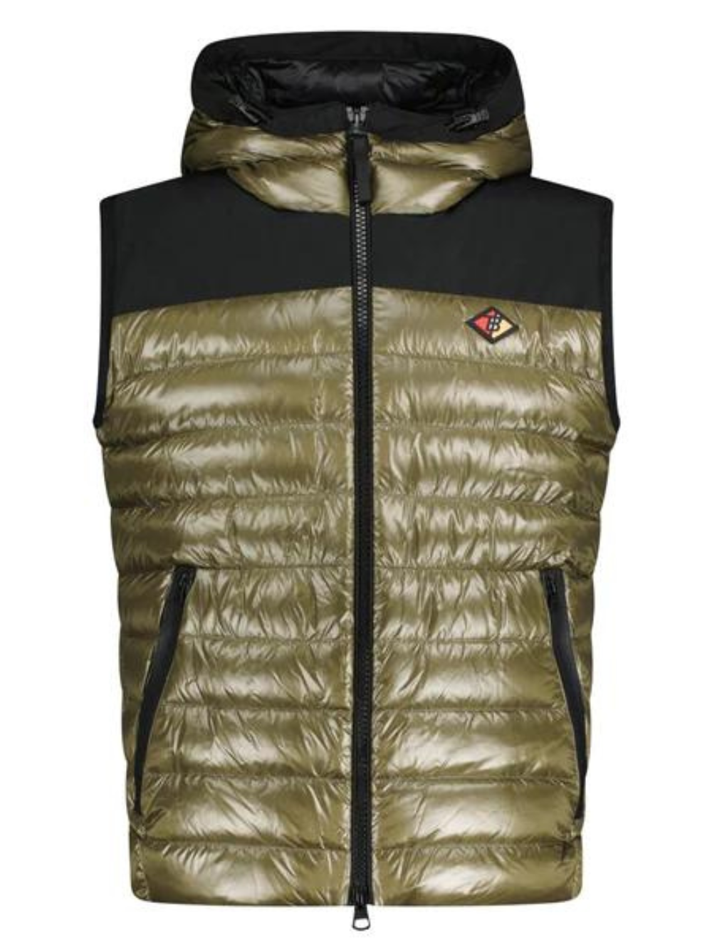 BURBERRY TB LOGO DOWN GILET OLIVE