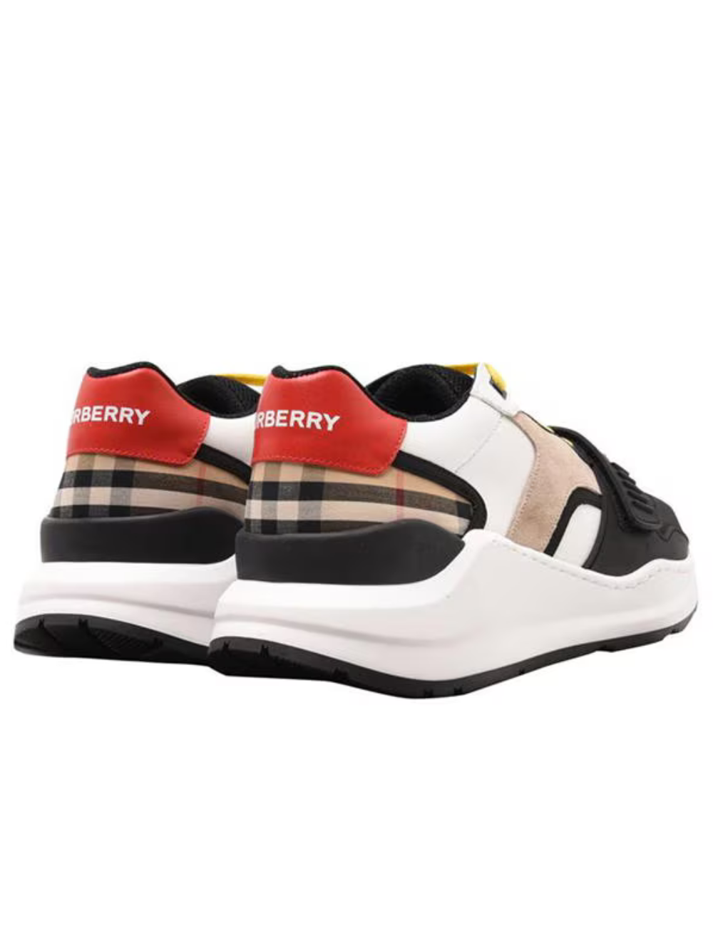 BURBERRY Ramsey Archive Trainer White/Beige/Red