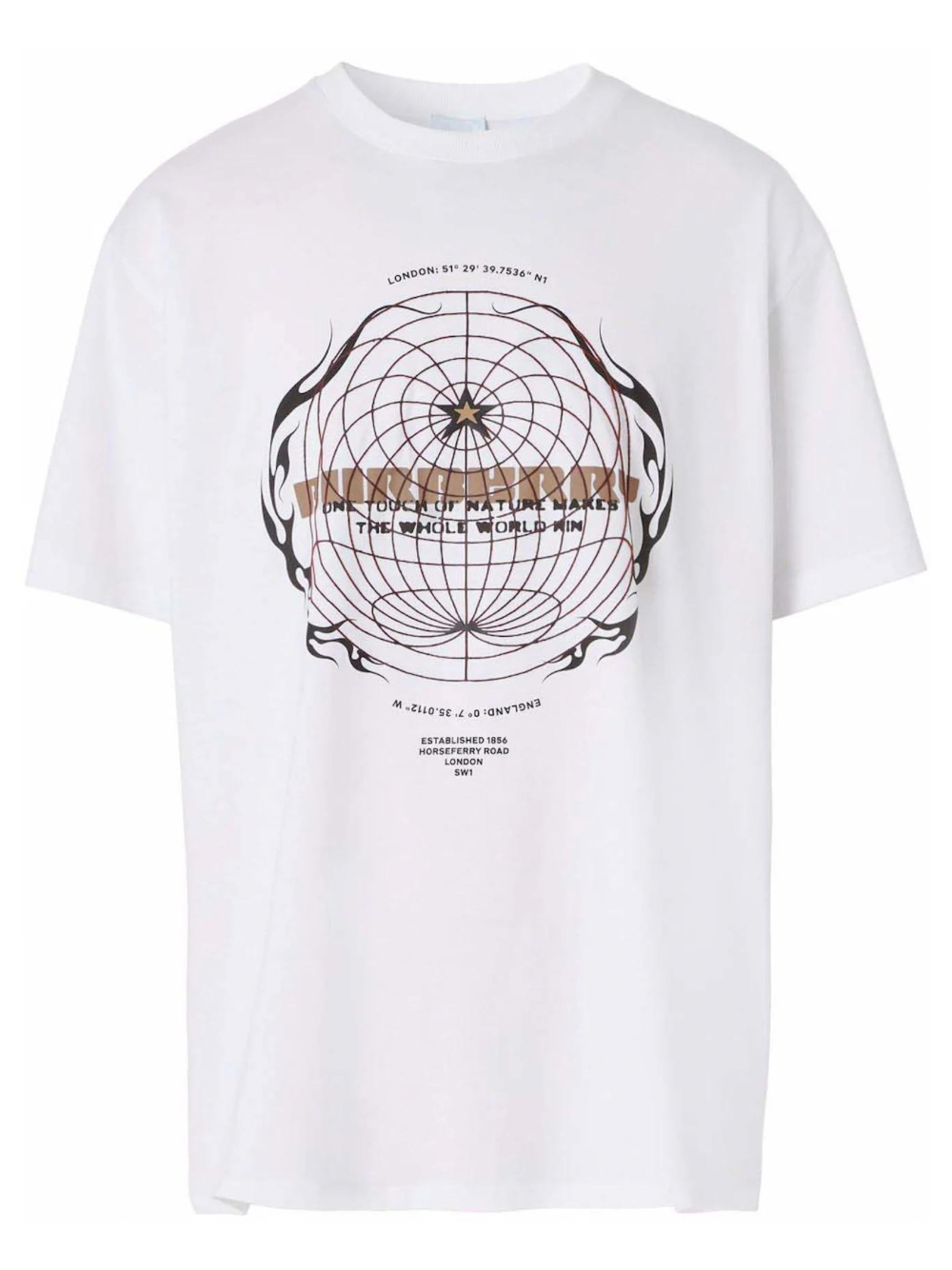 Burberry Globe Graphic T Shirt White