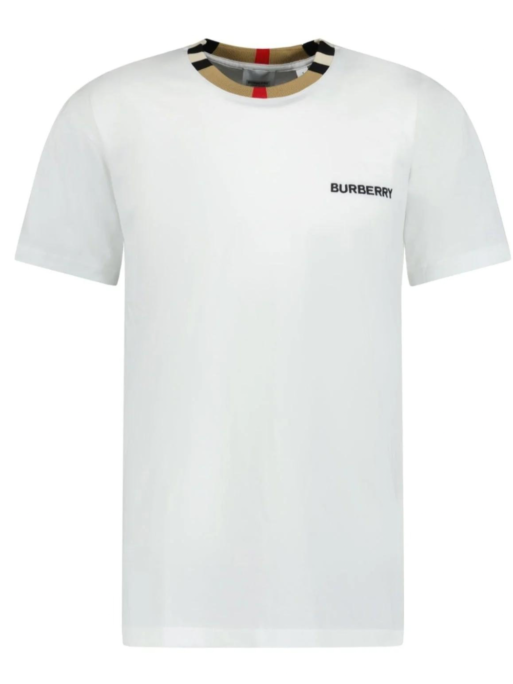 BURBERRY 'JAYSON' CHECK T SHIRT WHITE