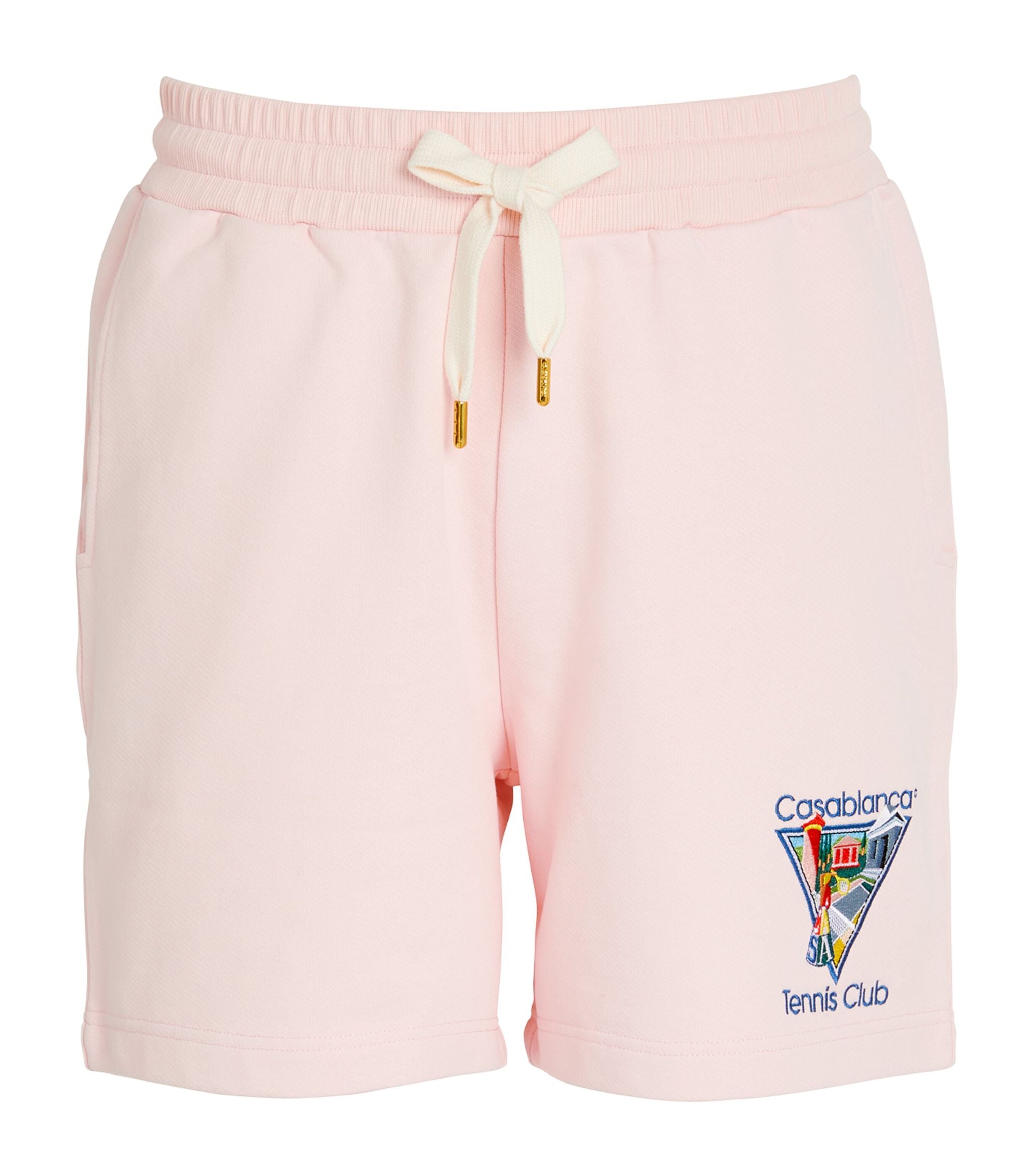 Casablanca Tennis Club Icon Embroidered Shorts Pink/Blue