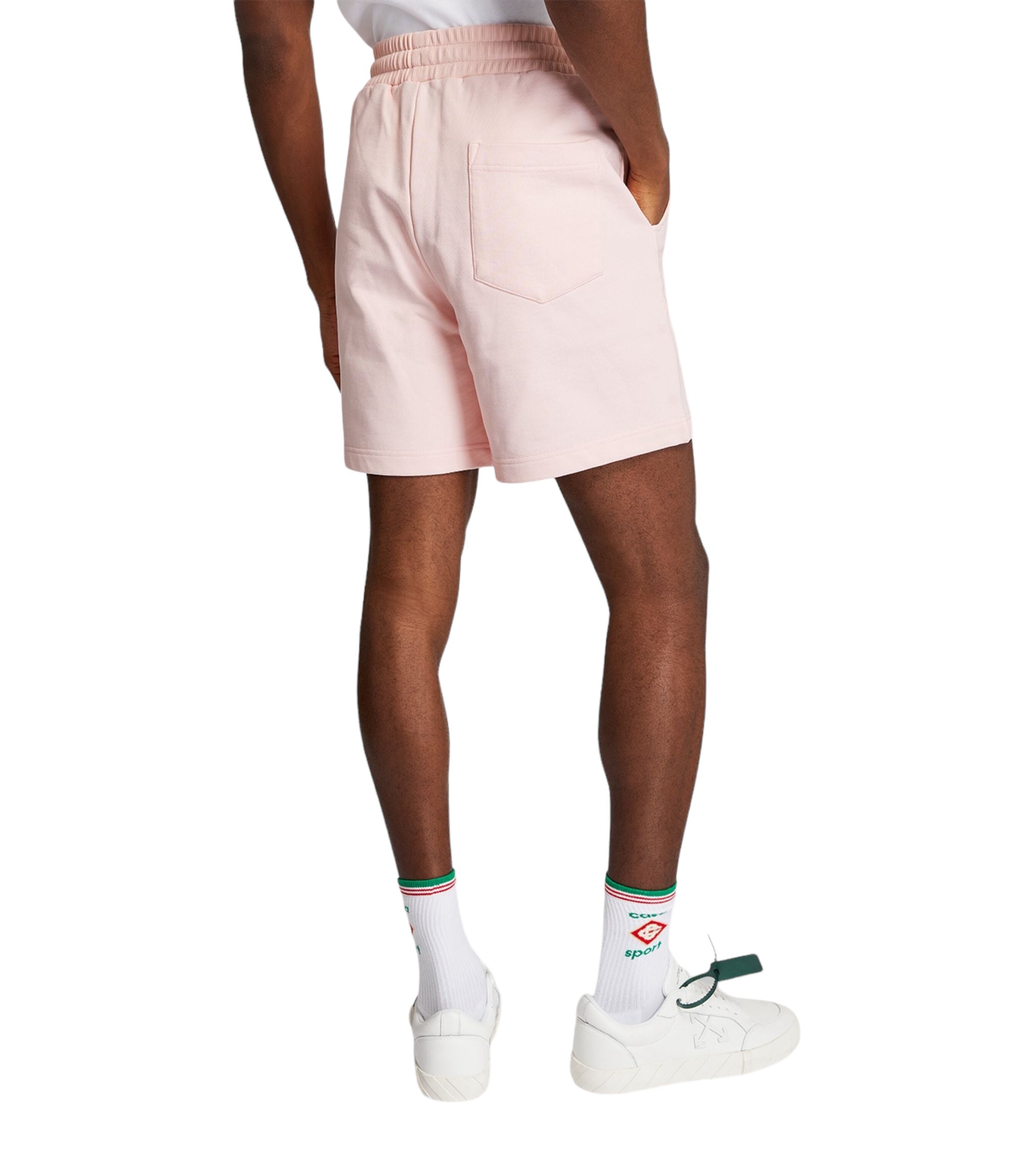 Casablanca Tennis Club Icon Embroidered Shorts Pink/Blue