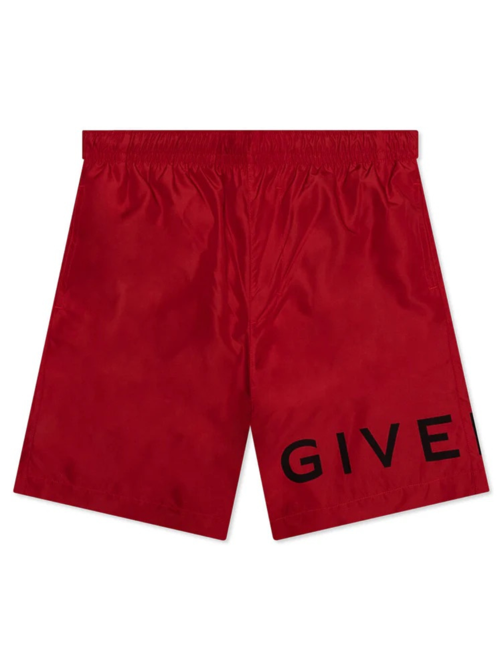 Givenchy Logo Long SwimShorts in Vermillion