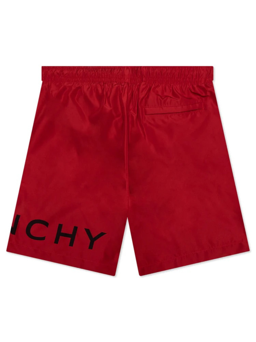 Givenchy Logo Long SwimShorts in Vermillion