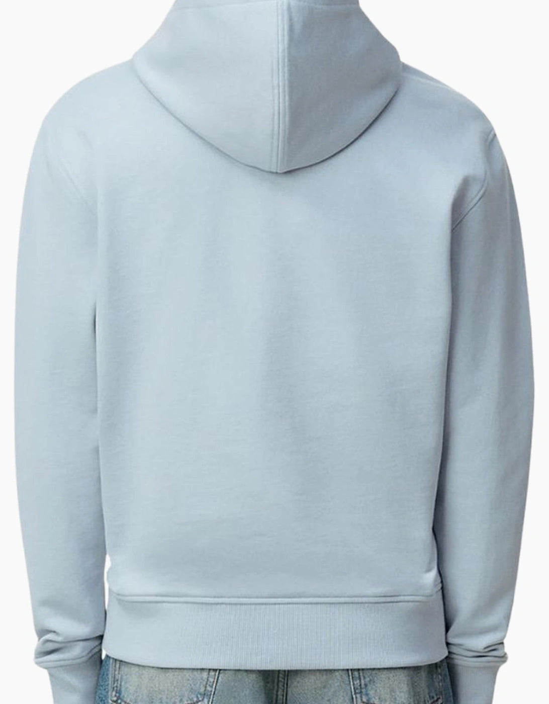 Ami Paris Logo Zip Up Hoodie Sky Blue