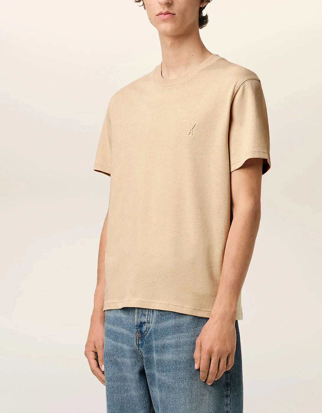 Ami Paris Embossed Logo T-shirt Gingembre