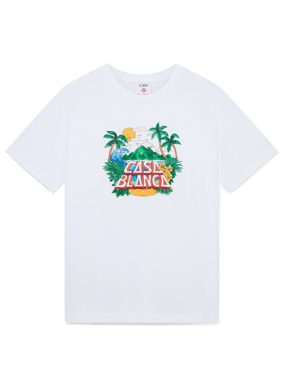 Casablanca Beach Wave T Shirt White