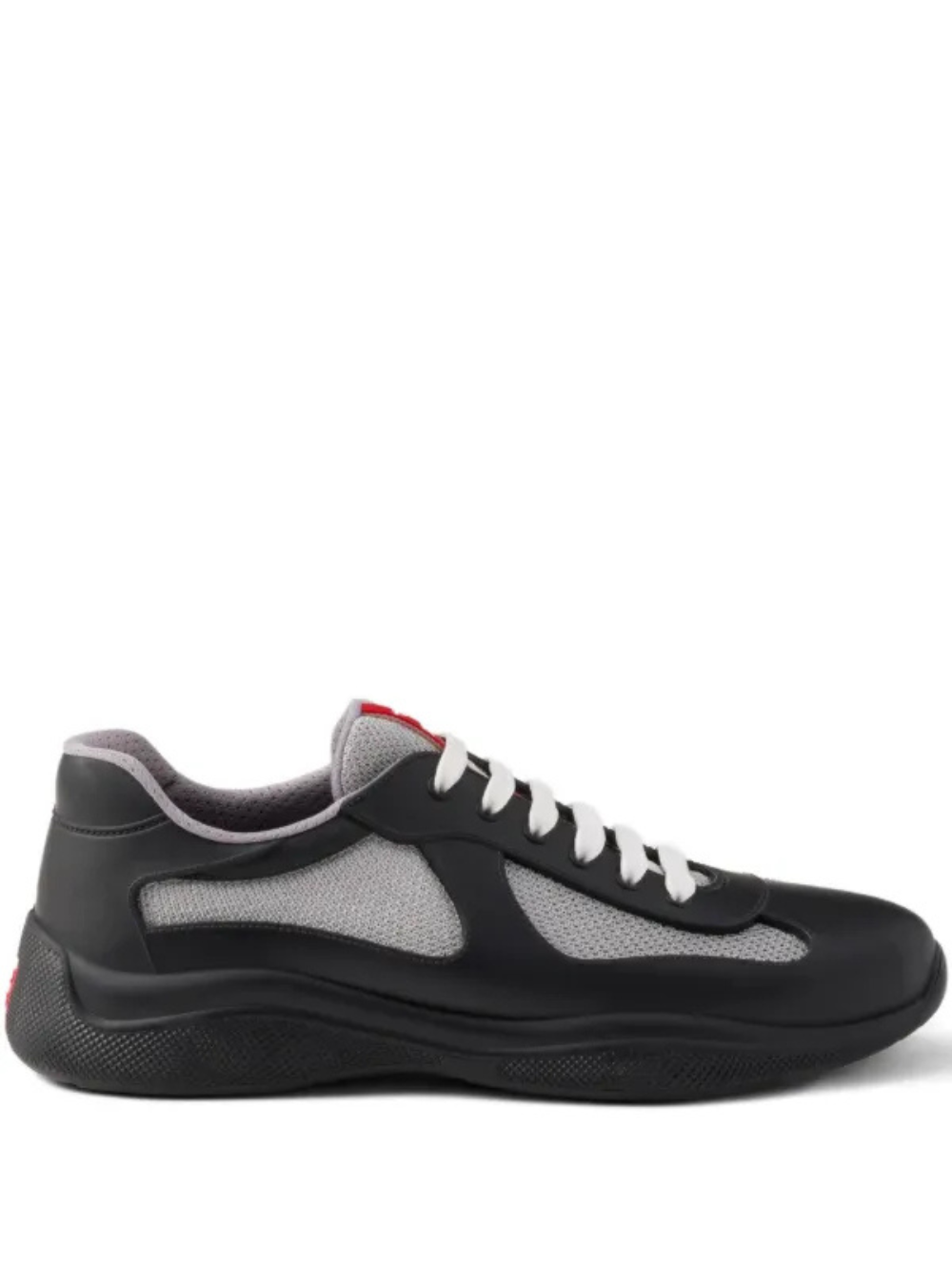 Prada Americas Cup Sneakers Soft Rubber Black & Grey Mesh