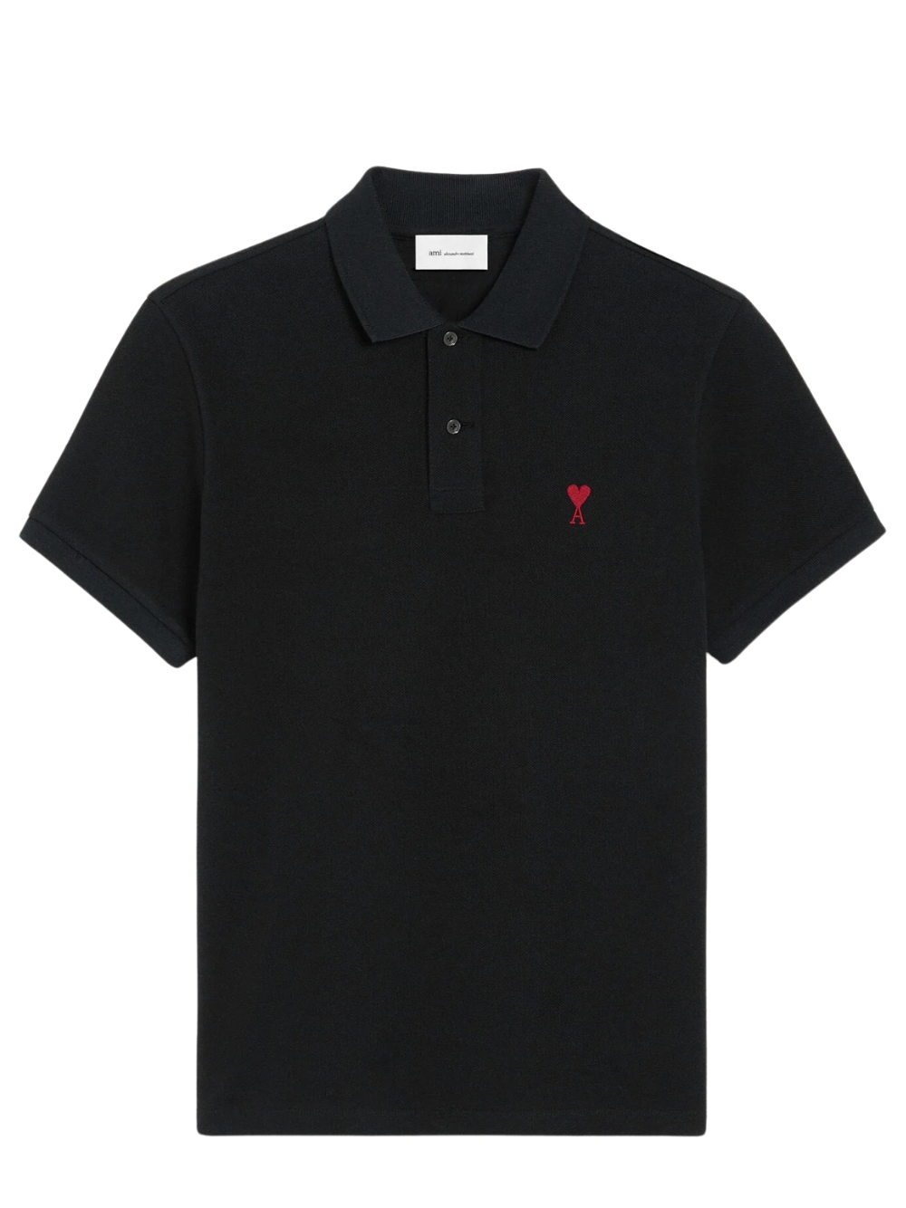 Ami Paris Ami De Coeur Polo Shirt Black